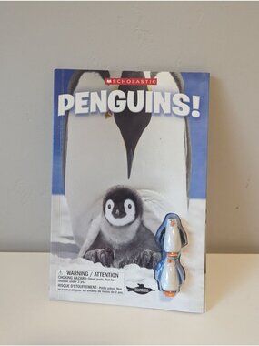 Penguins Book includes 2 Puzzle Erasers NEW